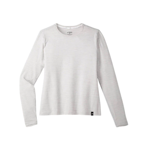 Women's Brooks Luxe Long Sleeve T-Shirt XLarge Heather Light Ash