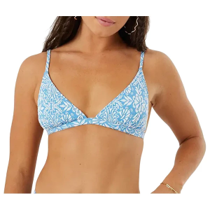 Women's Roxy Tranquility Fixed Triangle Swim Bikini Top XLarge Blue Tile