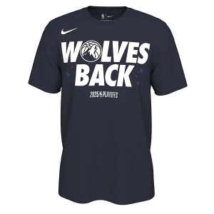 Minnesota Timberwolves 2025 Playoff Mantra Nike T-Shirt Large Navy