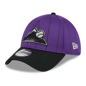 Kids' Colorado Rockies New Era 39THIRTY Batting Practice Flexfit Hat One Size Black