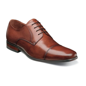 Men's Florsheim Postino Cap Toe Dress Shoes Wide 9.5 Cognac