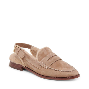 Women's Dolce Vita Hardi Plush Loafers Regular 7 Mushroom