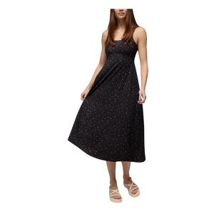 Women's prAna Lata Beach Midi Dress Large Black Springtime