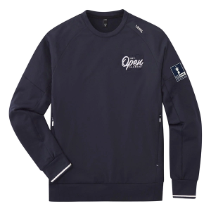 Men's UNRL x 125th U.S. Open Crossover Golf Crewneck Sweatshirt Large Striped Navy