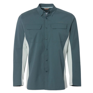 Men's Grundens Binnacle Long Sleeve Button Up Shirt Large Dark Slate