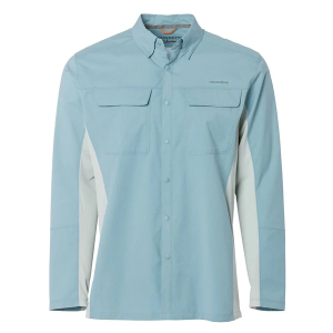 Men's Grundens Binnacle Long Sleeve Button Up Shirt Small Surf