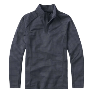 Men's UNRL Highlands Long Sleeve 1/4 Zip Large Iron Plaid