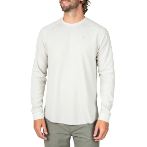 Men's Marsh Wear Surfside Waffle Knit Long Sleeve T-Shirt Medium Pelican Heather