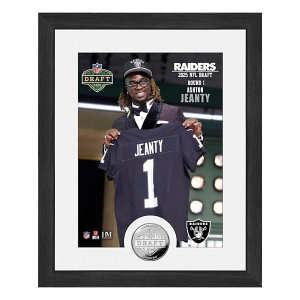 Highland Mint Las Vegas Raiders Ashton Jeanty 2025 NFL Draft Bronze Coin Photo Mint