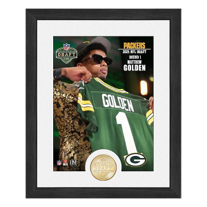 Highland Mint Green Bay Packers Matthew Golden 2025 NFL Draft Bronze Coin Photo Mint