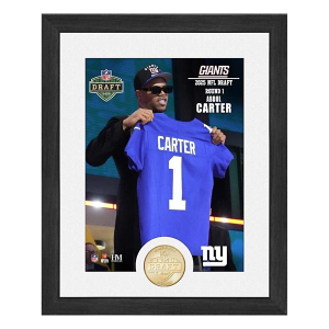 Highland Mint New York Giants Abdul Carter 2025 NFL Draft Bronze Coin Photo Mint