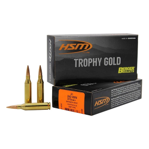 HSM Trophy Gold Extended Range Berger Hybrid Tactical OTM Rifle Ammunition
