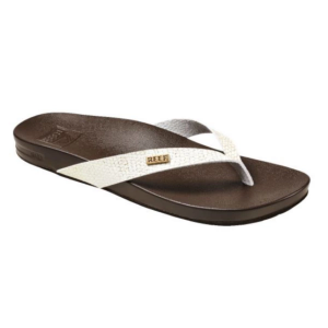 Women's Reef Cushion Court Flip Flop Sandals 9 Brown Sassy