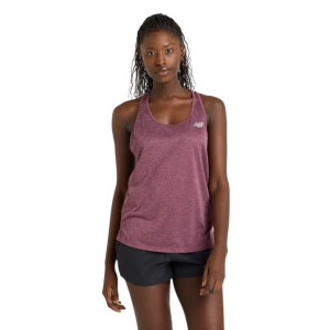 Women's New Balance Athletics Scoop Neck Running Tank Top Large Faded Plum Heather