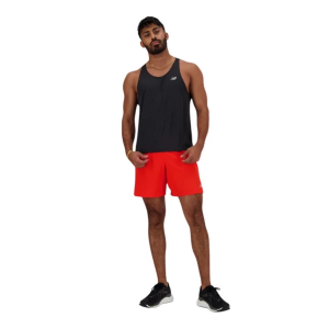 Men's New Balance Athletics Singlet Crew Neck Running Tank Top Small Black