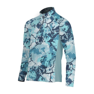 Men's Mobile Cooling King's Camo Long Sleeve 1/4 Zip XLarge King's Ultra Camo Aqua
