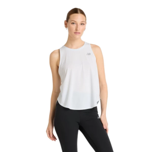 Women's New Balance Drapey Jersey Crew Neck Running Tank Top Small Ice Blue
