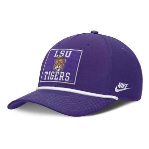 LSU Tigers Nike Rise Rope Flexfit Hat M/L Purple