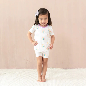 Kyte Baby Short Sleeve Set Toddler 4T Poi Rainbow