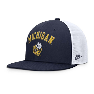 Michigan Wolverines Nike Pro Trucker Flexfit Hat Medium Navy