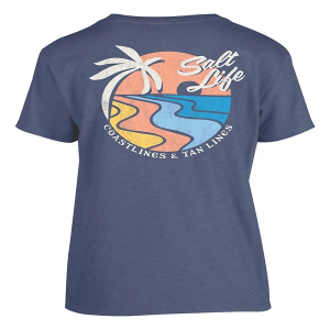 Women's Salt Life Coastlines Fever T-Shirt Small Indigo