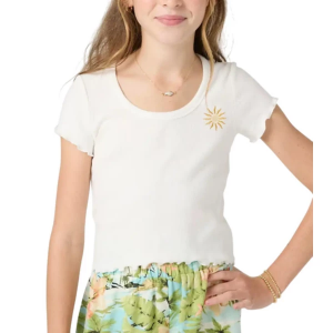 Girls' O'Neill Sammie Crop Top Medium Winter White
