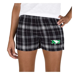 North Dakota Fighting Hawks Concepts Sport Women's Ultimate Shorts Medium Black/Grey