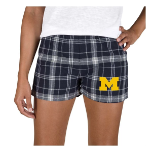 Michigan Wolverines Concepts Sport Women's Ultimate Shorts Small Navy/Grey