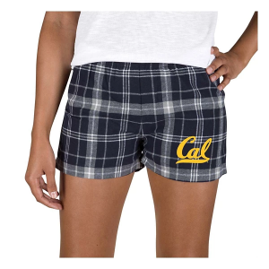 California Golden Bears Concepts Sport Women's Ultimate Shorts Small Navy/Grey