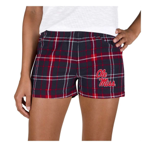 Mississippi Rebels Concepts Sport Women's Ultimate Shorts Small Navy/Red