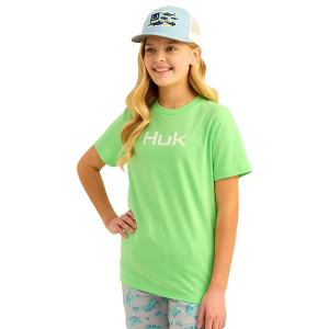 Kids' Huk Logo T-Shirt Small Summer Green