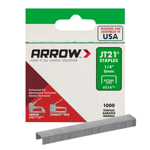 Arrow 1/4 in JT21 Staples - 1000 Count