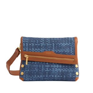 Hammitt VIP Medium Crossbody Mosaic Denim/Brushed Gold