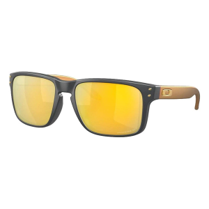 Men's Oakley Holbrook Polarized Sunglasses Matte Carbon/Gold