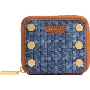 Hammitt 5 North Zip Wallet Mosaic Denim/Brushed Gold