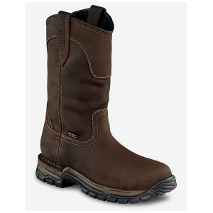 Men's Irish Setter Two Harbors 11in ST Pull-On Work Boots Outdoor 8.5 Brown Leather