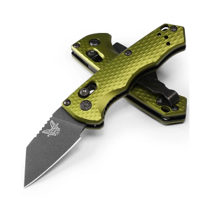 Benchmade Partial Auto Immunity Woodland Green Automatic Knife