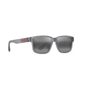 Men's Maui Jim Kuniahi AF Polarized Sunglasses Matte Transparent Grey/Neutral Grey