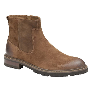 Men's Johnston & Murphy Barrett Zip Dress Boots 11 Brown Waxed Suede