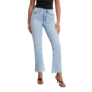 Women's GOOD AMERICAN Good Standard Kick Flare Jeans Indigo 6 27.5