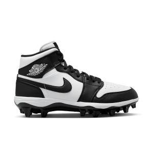 Men's Jordan 1 Mid TD Molded Football Cleats 7 White/Black-Black
