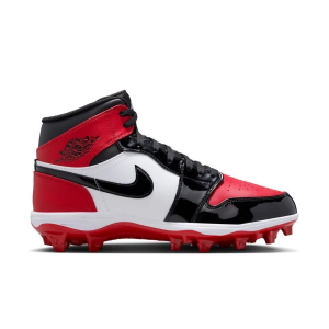 Men's Jordan 1 Mid TD Molded Football Cleats 10 Gym Red/Black/White