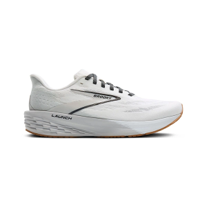 Women's Brooks Launch Running Shoes sneakers-athletic-shoes 6 Regular White/Grey/Black