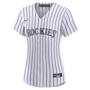 Women Colorado Rockies Nike Replica Jersey Medium White/Purple