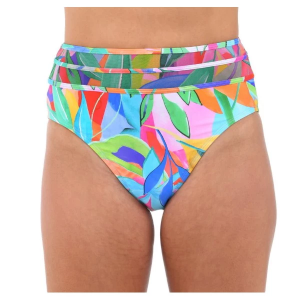 Women's La Blanca High Waist Swim Bottoms Contemporary 6 Tropi-flage