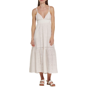 Women's DRESS FORUM Cotton Eyelet Maxi Dress Small Ivory