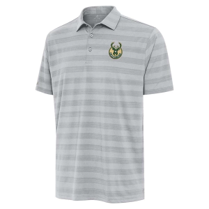 Milwaukee Bucks Tunnel Antigua Polo Small Grey Multi