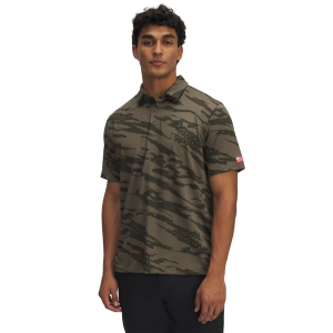 Men's Under Armour Drive Freedom Print Polo Large Marine Od Green/Black