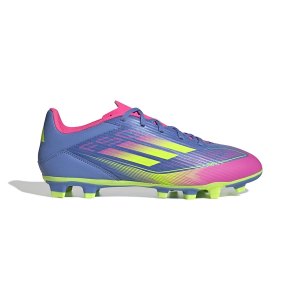 Adult adidas F50 Club FG/MG Molded Soccer Cleats M11/W12.5 Blue/Yellow