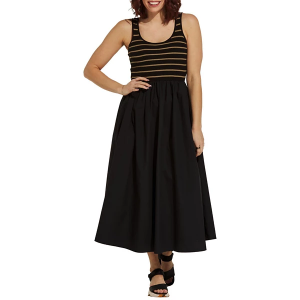 Women's By Together Top Of The Line Maxi Dress Large Black